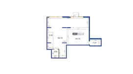 Продажа 142,63 м2 у метро Балтийская-99. План объекта