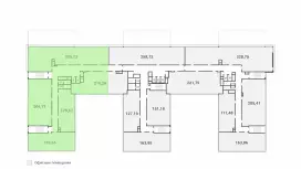 Офис 1060 м2 в БЦ класса В-99. План объекта