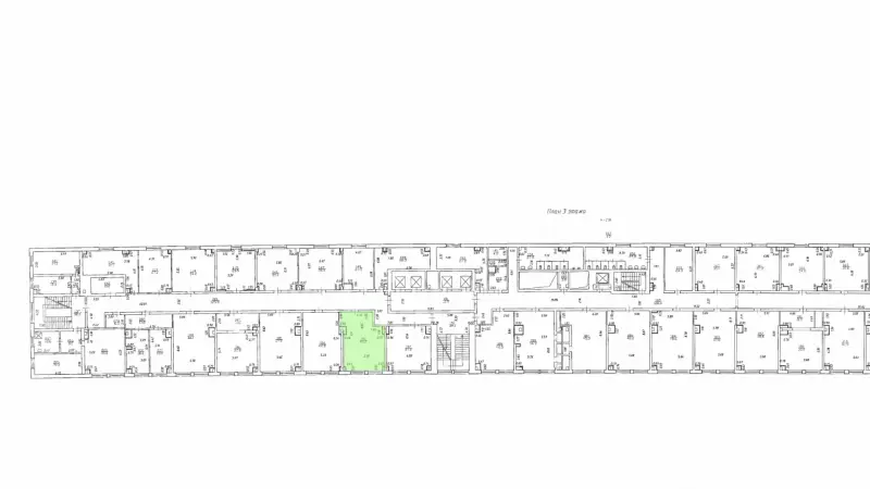 Аренда офиса 43 кв.метров, 3 этаж-99. План объекта