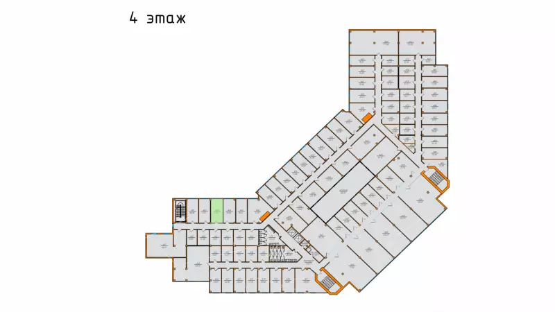 Аренда офиса 17.63 кв.метров, 4 этаж-99. План объекта
