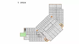 Аренда офиса 56.02 кв.метров, 4 этаж-99. План объекта