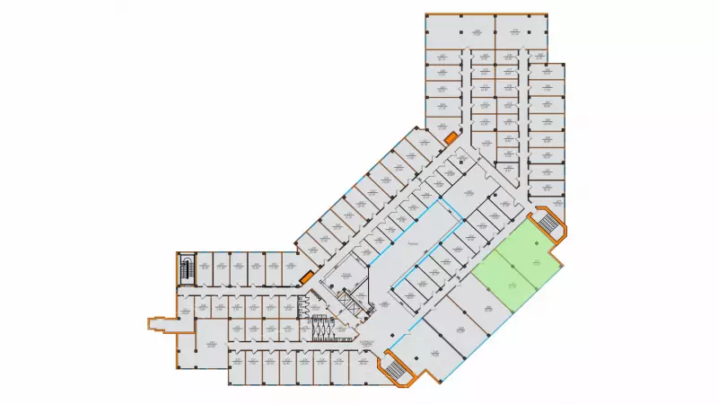 Аренда офиса 138.4 кв.метров, 3 этаж-99. План объекта