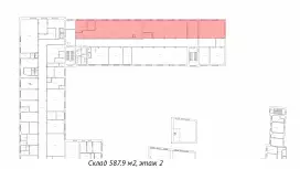 Аренда помещения 588 кв.метров, 2 этаж-99. План объекта