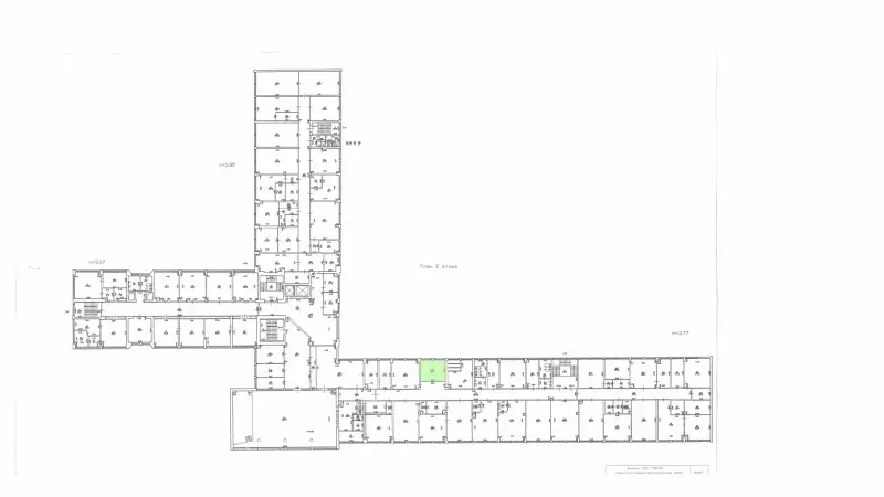 Аренда офиса 26.9 кв.метров, 2 этаж-99. План объекта
