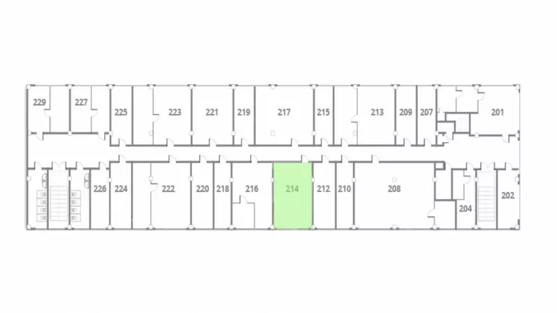 Аренда офиса 44.8 кв.метров, 2 этаж-99. План объекта