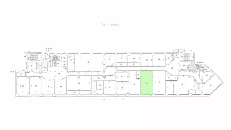 Аренда офиса 68.5 кв.метров, 4 этаж-99. План объекта