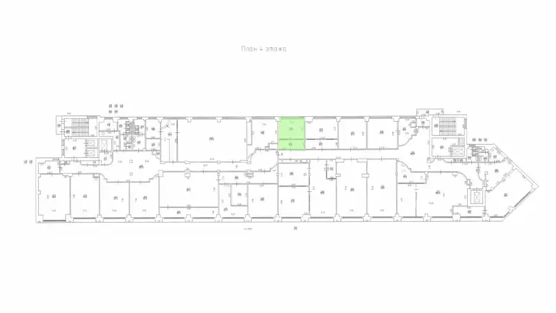 Аренда офиса 32.2 кв.метров, 4 этаж-99. План объекта