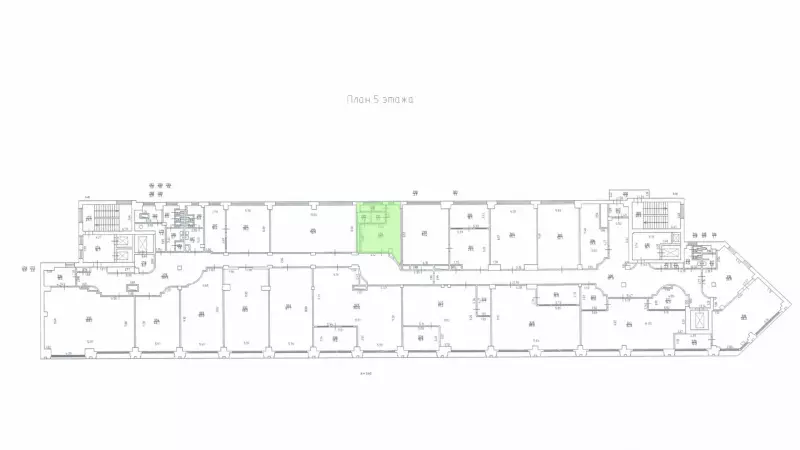 Аренда офиса 35.4 кв.метров, 5 этаж-99. План объекта