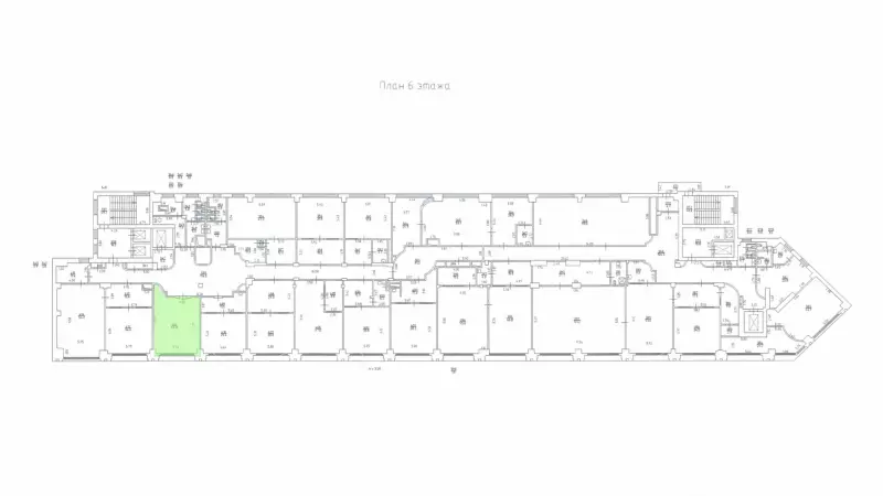 Аренда офиса 44 кв.метров, 6 этаж-99. План объекта