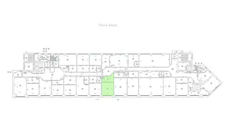 Аренда офиса 55.6 кв.метров, 6 этаж-99. План объекта