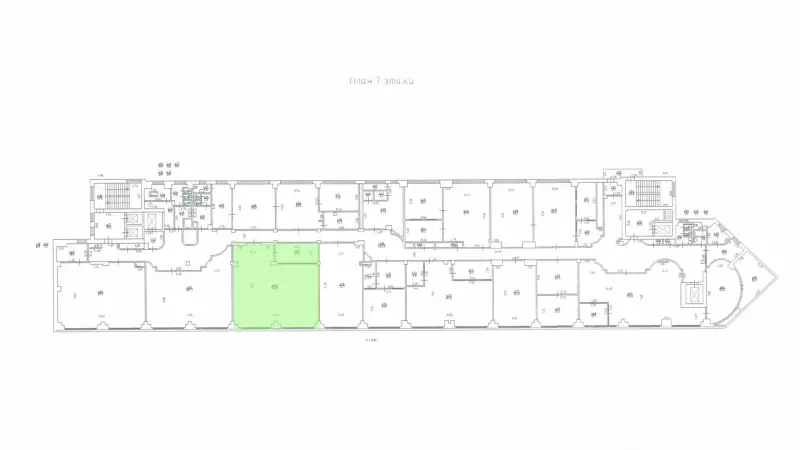 Аренда офиса 142.2 кв.метров, 7 этаж-99. План объекта