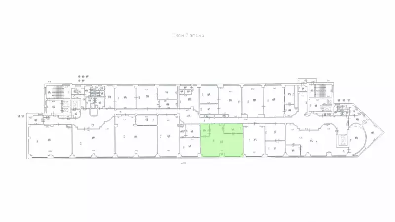 Аренда офиса 111.2 кв.метров, 7 этаж-99. План объекта