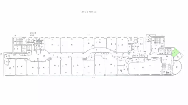 Аренда офиса 11.1 кв.метров, 8 этаж-99. План объекта