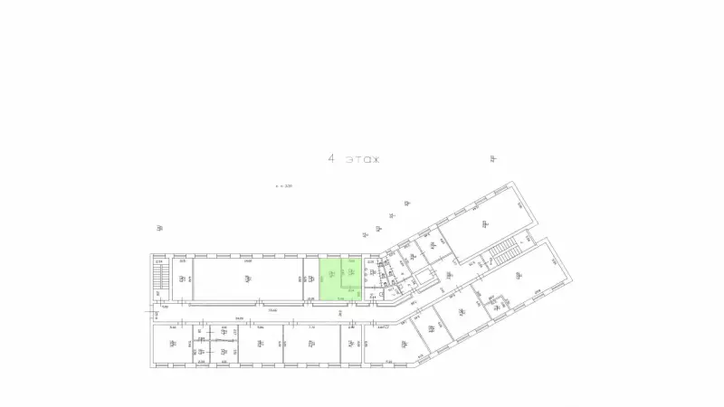 Аренда офиса 35.2 кв.метров, 4 этаж-99. План объекта
