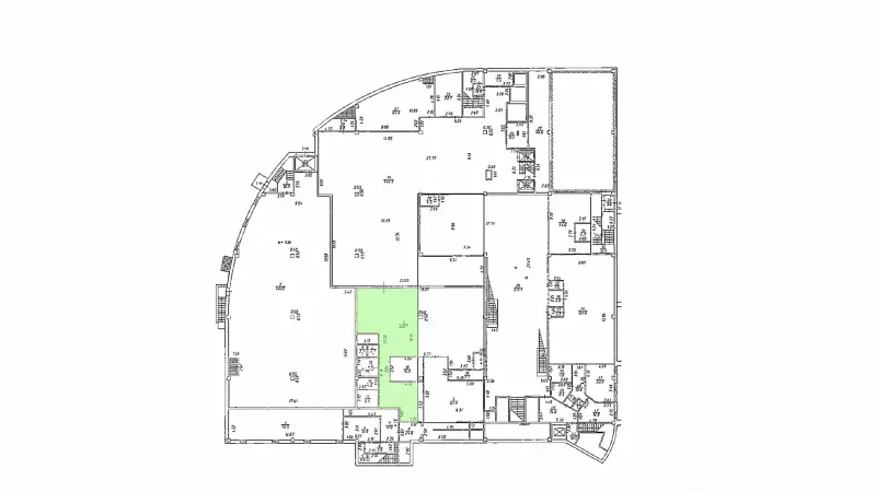 Аренда офиса 222.1 кв.метров, Цоколь этаж-99. План объекта