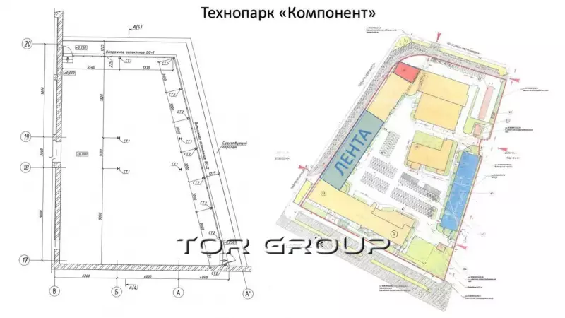 Аренда офиса 270 кв.метров, 6 этаж-99. План объекта
