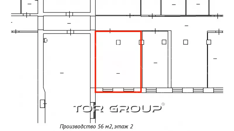 Производство/мастерская 56 м2. У метро-99. План объекта