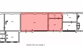 Аренда склада 152.5 кв.метров,  этаж-99. План объекта