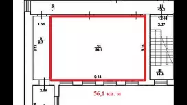 Аренда офиса 56.1 кв.метров, 3 этаж-99. План объекта