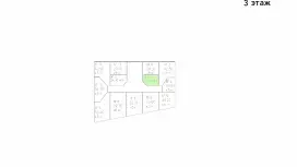 Аренда офиса 23 кв.метров, 3 этаж-99. План объекта