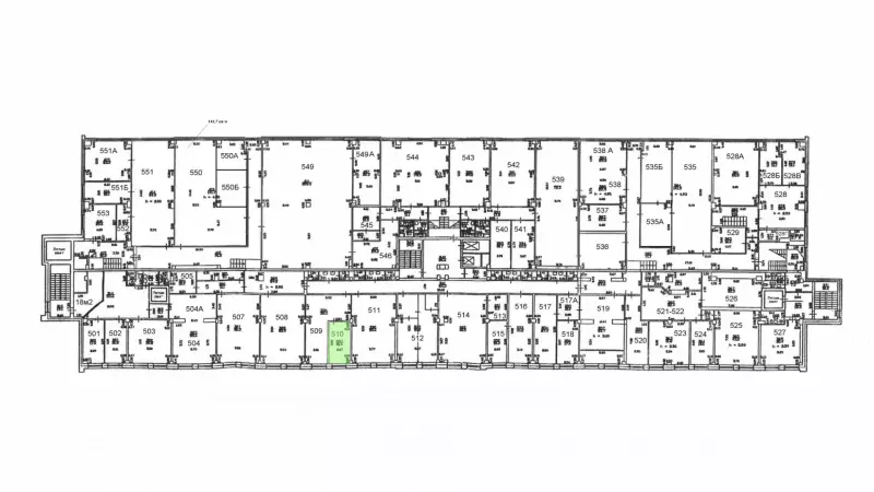 Аренда офиса 16.6 кв.метров, 5 этаж-99. План объекта
