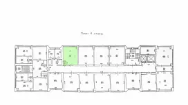 Аренда офиса 34 кв.метров, 4 этаж-99. План объекта