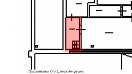 Аренда склада 57.7 кв.метров, 1 этаж-99. План объекта
