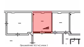 Аренда склада 57.7 кв.метров, 1 этаж-99. План объекта