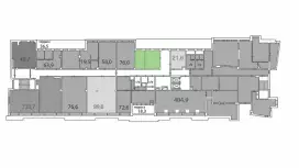 Аренда офиса 37 кв.метров, 4 этаж-99. План объекта