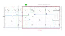 Аренда офиса 280 кв.м., 9 этаж, отличный ремонт-99. План объекта