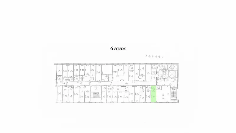 Аренда офиса 27 кв.метров, 4 этаж-99. План объекта