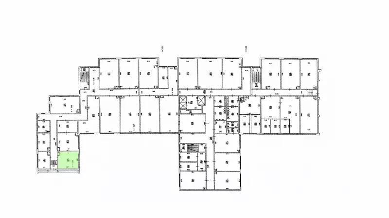 Аренда офиса 32.7 кв.метров, 2 этаж-99. План объекта