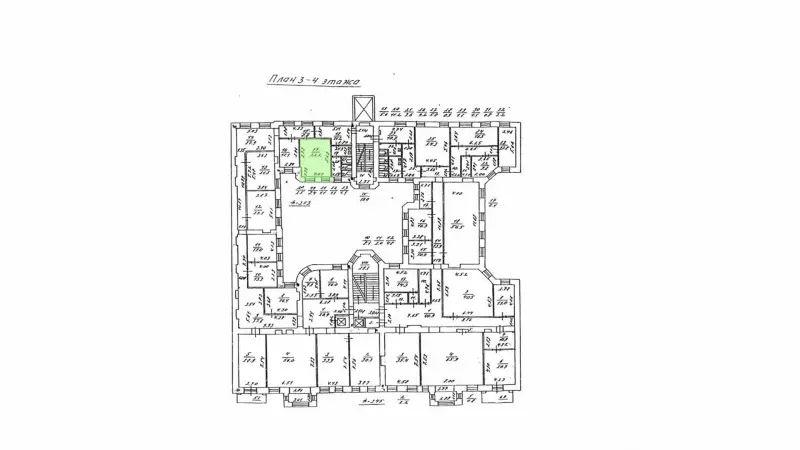 Аренда офиса 22.2 кв.метров, 4 этаж-99. План объекта