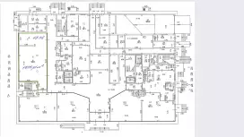 Офис 153 м&sup2;,1 этаж, Панорамные окна-99. План объекта