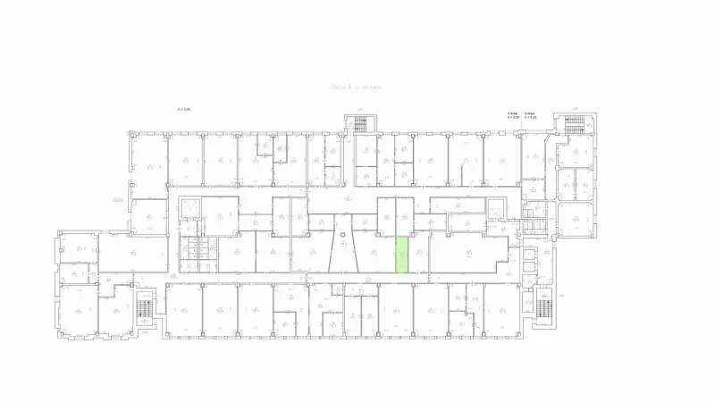 Аренда офиса 12.9 кв.метров, 4 этаж-99. План объекта