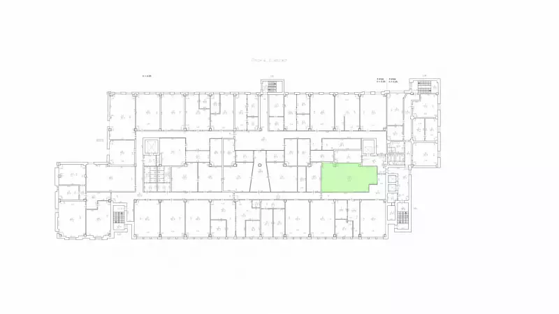 Аренда офиса 13.2 кв.метров, 4 этаж-99. План объекта