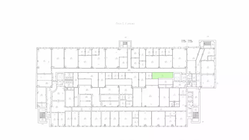 Аренда офиса 23 кв.метров, 5 этаж-99. План объекта