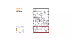 Продажа,торговое 80,7м2, корпус сдан-999. План поэтажный