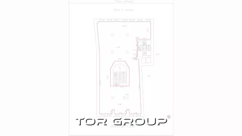 Аренда торгового помещения 497.5 кв.метров, 1 этаж-99. План объекта