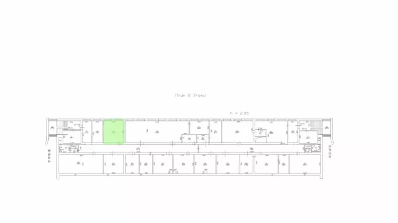 Аренда офиса 31 кв.метров, 8 этаж-99. План объекта