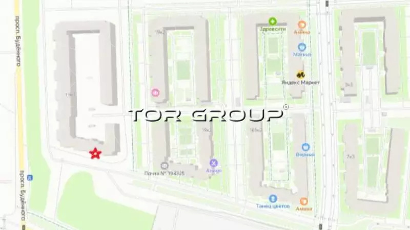 Аренда торгового помещения 43.5 кв.метров, 1 этаж-99. План объекта