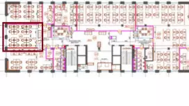 Аренда офиса 47.3 кв.метров, 6 этаж-99. План объекта
