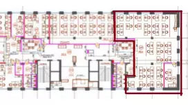 Аренда офиса 213 кв.метров, 6 этаж-99. План объекта