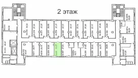 Аренда офиса 21 кв.метров, 2 этаж-99. План объекта