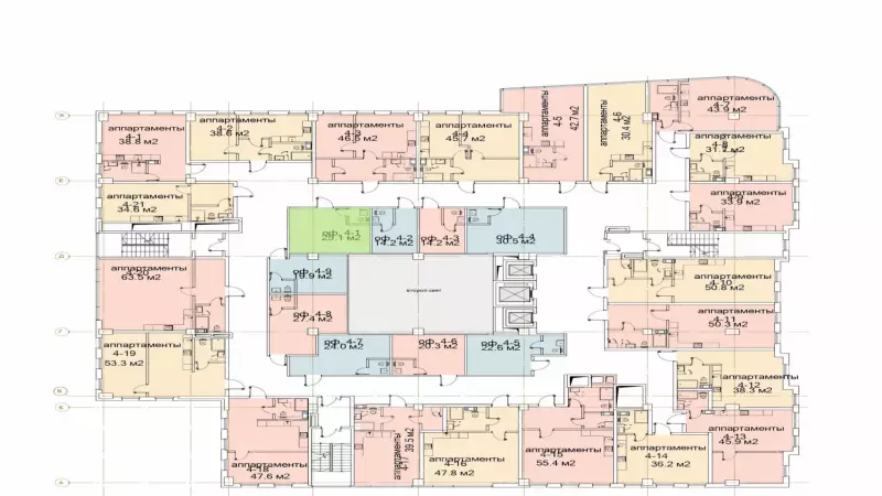 Продажа офиса 25.1 кв.метров, 4 этаж-99. План объекта