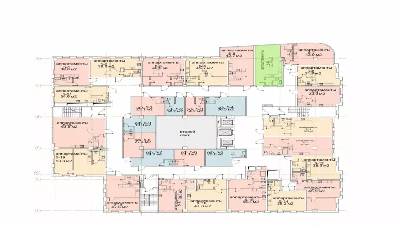 Продажа офиса 30.4 кв.метров, 5 этаж-99. План объекта