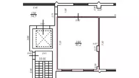 Аренда офиса 41.2 кв.метров, 4 этаж-99. План объекта