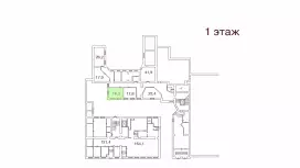 Аренда офиса 16.3 кв.метров, 1 этаж-99. План объекта