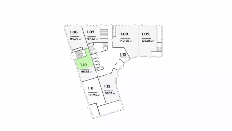 Продажа торгового помещения 57.67 кв.метров,-99. План объекта