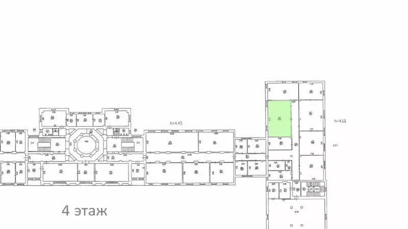 Аренда офиса 83.8 кв.метров, 4 этаж-99. План объекта
